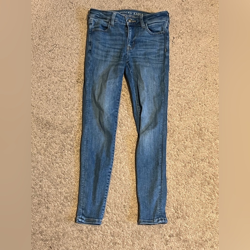 american eagle medium wash skinny jeans